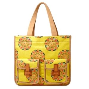 Fossil Mandala Shay Canvas Shopper Tote Bag